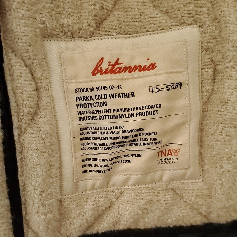 TNA Aritzia Brittania Black Parka Coat XS - Picture 6 of 16